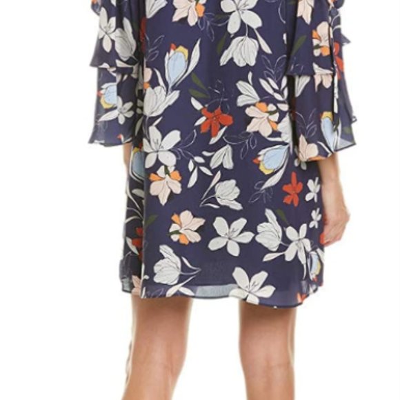 NWT New Parker NYC Cold Shoulder Loose Shift Dress - Picture 2 of 3